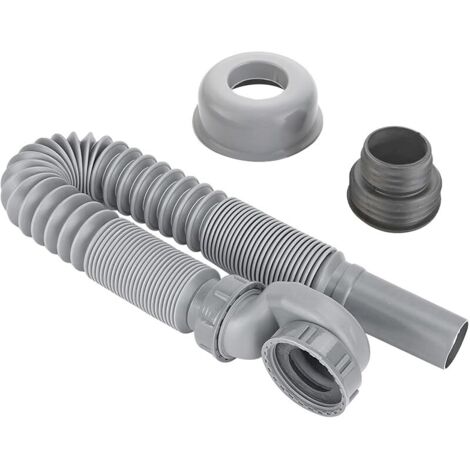 1 Pièce Tuyau D'évacuation Extensible, Extensible de 400mm à 960mm Siphon à Profil Bas pour Baignoire, Douche