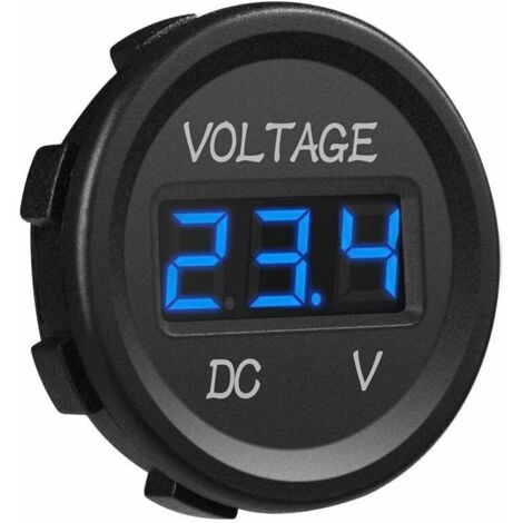 1 pièce Voltmètre numérique LED 12-24 V étanche pour bateau, moto et camping-car, affichage précis, montage facile