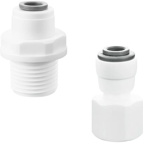 1 Pièces 1/4" Poussée en Rapide Connecteur to 3/8" Femelle/Mâle Raccord Fileté, Purificateur D'eau Accessoires, Connecteur de Tuyau