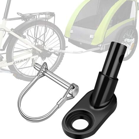 1 Pièces Attelage pour Remorque de Vélo, Coupleur pour Remorque de Vélo,Connecteur d'Attelage de Remorque de Vélo, Accessoire de Vélo, pour la Plupart des Remorques de Vélo（Noir）