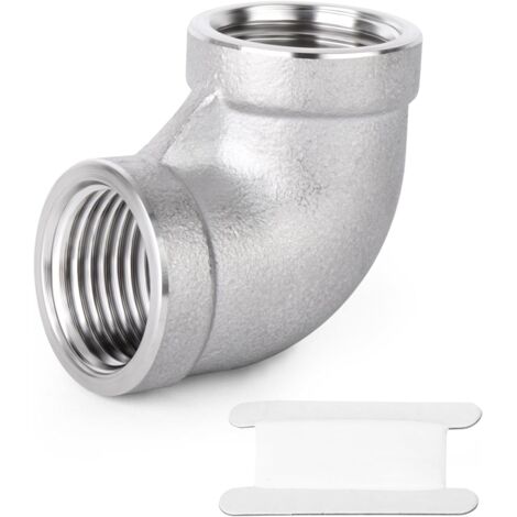 1 pièces coude à 45 degrés en acier inoxydable 304, tuyau mâle 1"BSP vers femelle 1"BSP, raccord de tuyauterie 304 Fbsp X Fbsp(90 Degrés) 2"BSP(1 PCS)