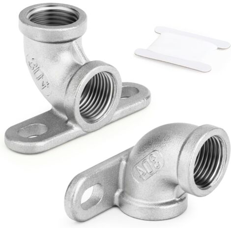 1 pièces coude à 45 degrés en acier inoxydable 304, tuyau mâle 1"BSP vers femelle 1"BSP, raccord de tuyauterie 304 Fbsp(avec Montage Fixe) 1/2"BSP