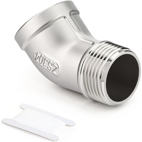 1 pièces coude à 45 degrés en acier inoxydable 304, tuyau mâle 1"BSP vers femelle 1"BSP, raccord de tuyauterie 304 Mbsp X Fbsp(45 Degrés) 1"BSP(1 PCS)