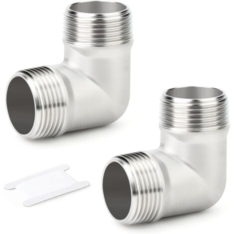 1 pièces coude à 45 degrés en acier inoxydable 304, tuyau mâle 1"BSP vers femelle 1"BSP, raccord de tuyauterie 304 Mbsp X Mbsp(90 Degrés) 3/4"BSP(2 PCS)
