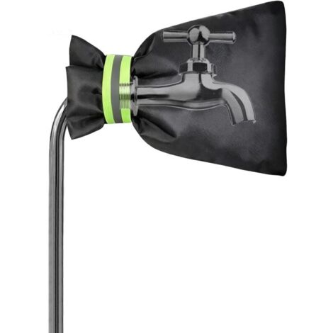 1 Pièces Housse de Robinet pour L'extérieur, Couvercle Antigel pour Robinet, Housse de Robinets de Jardin Imperméable pour la Protection Robinets Gel en Hiver (Noir)