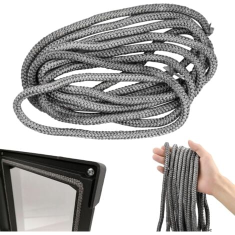 LABLANC 1 Pièces Joint Insert Cheminée Joint Vitre Insert Cheminée Joint de Cheminée Insert Joint Poele a Bois Joint pour Poele a Bois 8mm x 3m Joint en Fibre de Verre Joint d'étanchéité cheminée