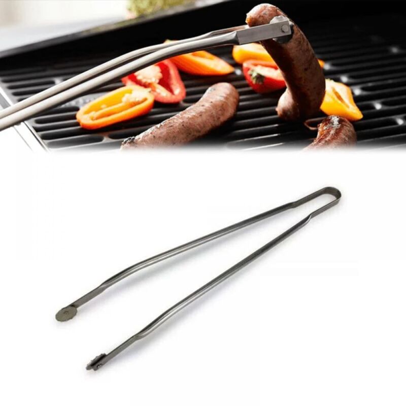 Longziming - Pince Barbecue à roulettes,Pince Barbecue Roulette Professionnelle 50cm-Pince à Retourner Saucisses avec Manche Long