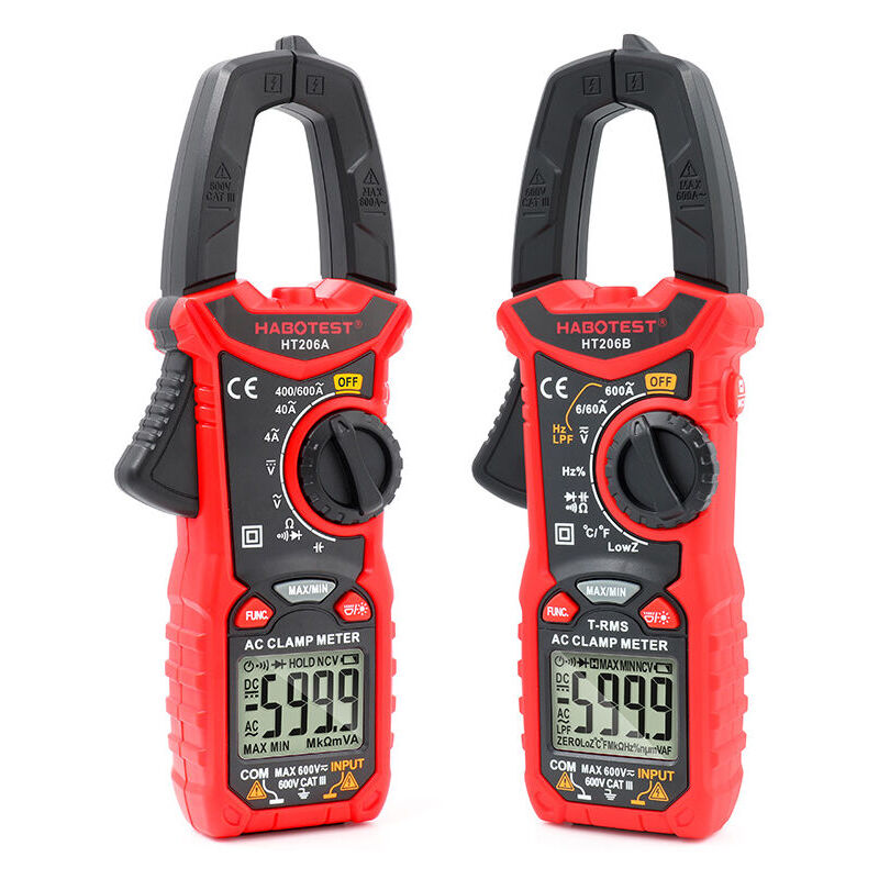 1 pièces pince de courant numérique AC/DC multimètre professionnel, courant/tension/diode/température/résistance/fréquence/diode/capacité/cycle de