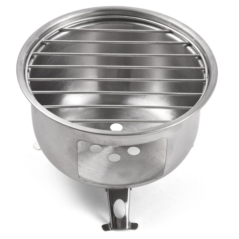 LIFCAUSAL Réchaud Polyvalent de Survie pour Randonnée Combustion Bois/Alcool, Grill Charbon et Cuisson Extérieur Compacte pour Camping, BBQ et