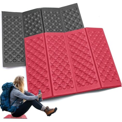1 Pièces Rouge Coussin d'assise Pliable,Tapis Siège Extérieur Restez au Chaud et au Sec,Coussin Pliant Imperméable Tapis pour Extérieur Randonnée Voyage Jardin Camping Pique-niques Plage Stade