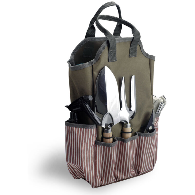 1 pièces Sac à Outils de Jardins, Sac Fourre-Tout de Jardinage en Tissu Oxford, Sac de jardinage avec poignée pour hommes femmes, Idéal pour le