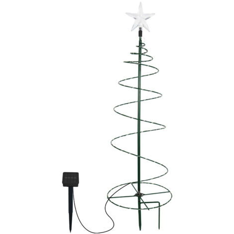 1 pièces Sapin de Noel Artificiel Solaire, Decoration Exterieur, Lumiere Exterieur Jardin, Guirlande Lumineuse, Deco Noel Arbre Lumineux LED ,Hauteur 50cm(Blanc Chaud)