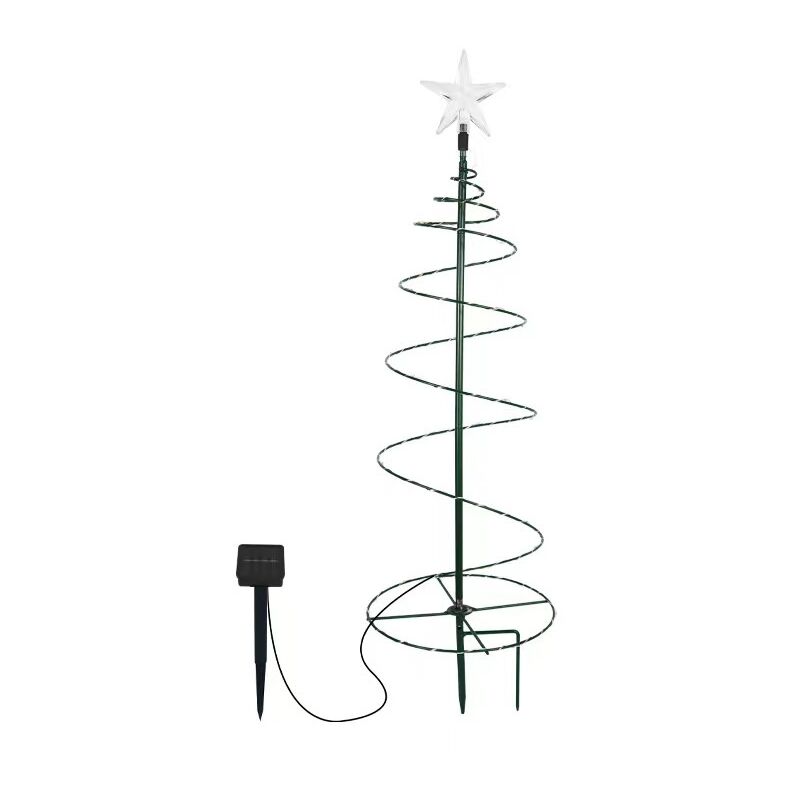 1 pièces Sapin de Noel Artificiel Solaire, Decoration Exterieur, Lumiere Exterieur Jardin, Guirlande Lumineuse, Deco Noel Arbre Lumineux led ,Hauteur