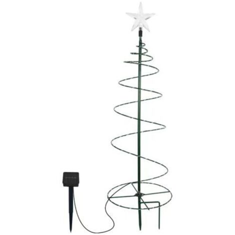 1 pièces Sapin de Noel Artificiel Solaire, Decoration Exterieur, Lumiere Exterieur Jardin, Guirlande Lumineuse, Deco Noel Arbre Lumineux LED ,Hauteur 50cm(couleur)