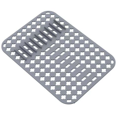 1 Pièces Tapis de Protection en Silicone pour Évier de Cuisine 40×29cm Tapis D'évier en Silicone D'évier Tapis Protecteur D'évier Pliable Résistant à Chaleur pour Vaisselle et Évier–Gris
