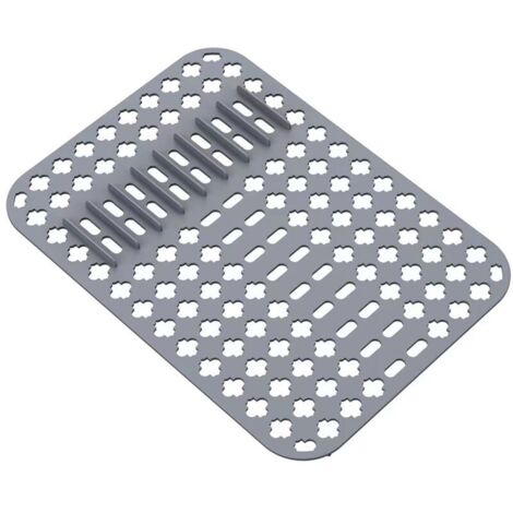 1 Pièces Tapis de Protection en Silicone pour Évier de Cuisine 40×29cm Tapis D'évier en Silicone D'évier Tapis Protecteur D'évier Pliable Résistant à Chaleur pour Vaisselle et Évier–Gris