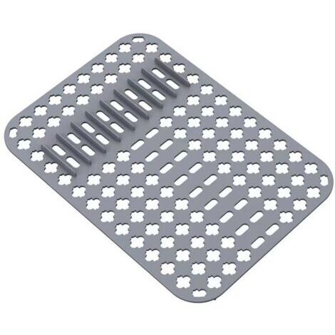 1 Pièces Tapis de Protection en Silicone pour Évier de Cuisine 40×29cm Tapis D'évier en Silicone D'évier Tapis Protecteur D'évier Pliable Résistant à Chaleur pour Vaisselle et Évier–Gris