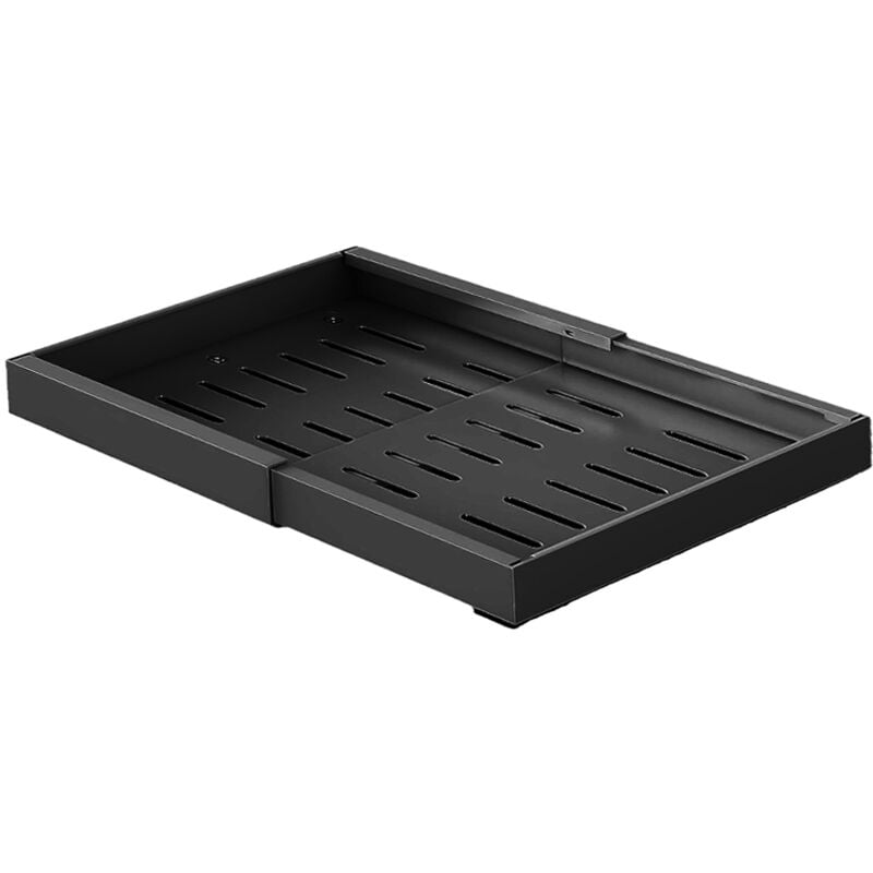 1 pièces Tiroir Coulissant Cuisine,Tiroir Télescopique,Organisateurs D'armoire Coulissants,Panier de tiroir,Organisateur Placard Cuisine,46-68cm,Noir