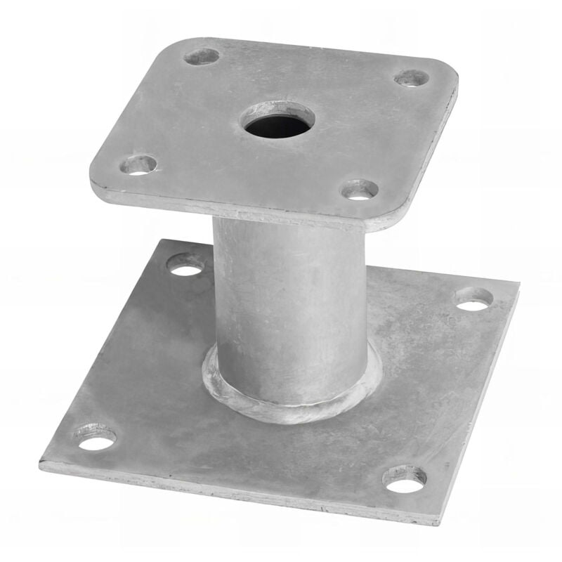 Pied de poteau avec platine type PP-60 (A x B x C x D x ép) 60 x 90 x 80 x 42 x 4,0 mm - AL-PP60 - Alsafix