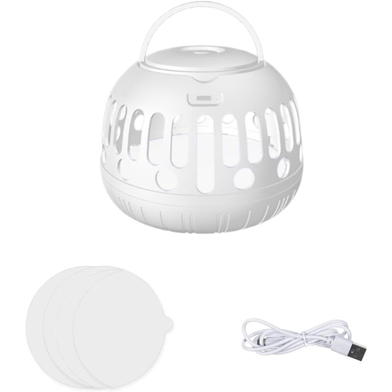 KZQ - 1 piège à puces, piège à puces pour la Maison, 4 Autocollants, 600 mAh, piège à puces Non Toxique et inodore(Blanc)