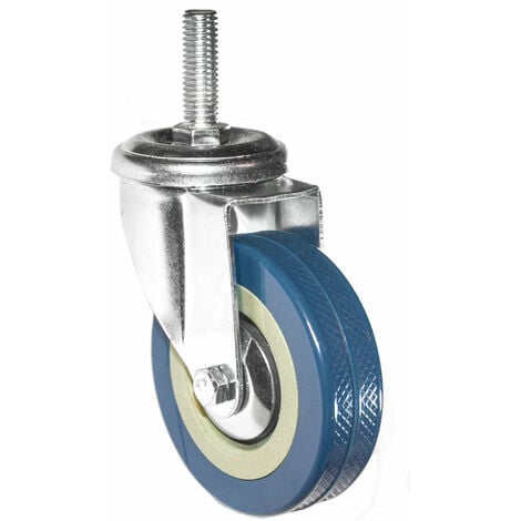 1 Pieza 360° Rueda Giratoria 75mm - M10 Ruedas Transporte para Muebles Pesados