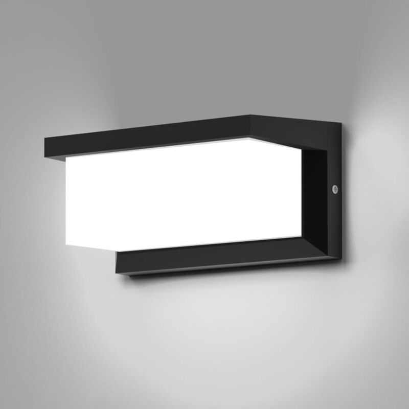 (1 pieza) Aplique de pared LED para exterior, luz blanca diurna de 5000 K, montaje en pared, resistente al agua IP65, para garaje, entrada, pasillo,
