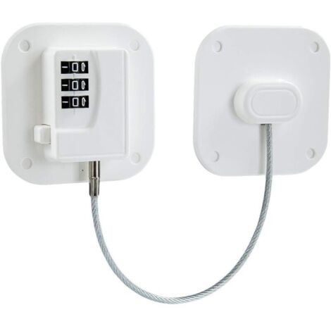 (1 pieza, blanco) Cerradura de refrigerador sin llave, cerradura de seguridad para niños con código digital