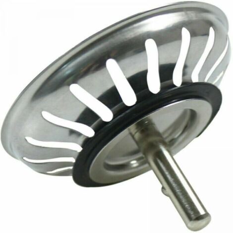 1 pieza. Cesta coladora para fregadero de cocina, 79,3 mm. Filtro universal de acero inoxidable. Tapón de cesta extraíble. Apto para lavavajillas, antiobstrucción y antidesbordamiento.