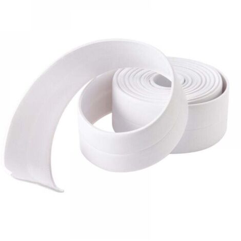 1 pieza de cinta de sellado de PVC blanca de 3,8 cm, cinta adhesiva impermeable, a prueba de humedad para cocina y baño