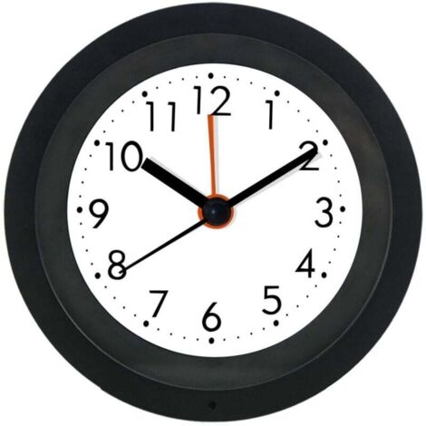 1 pieza. Reloj despertador de cuarzo negro con alarma blanca, 1 mecanismo silencioso.