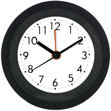 1 pieza. Reloj despertador de cuarzo negro con alarma blanca, 1 mecanismo silencioso.
