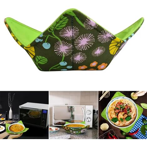 1 Pieza Soporte para tazón de poliéster para microondas, resistente al calor, cómodo, accesorios de cocina, suministros y utensilios