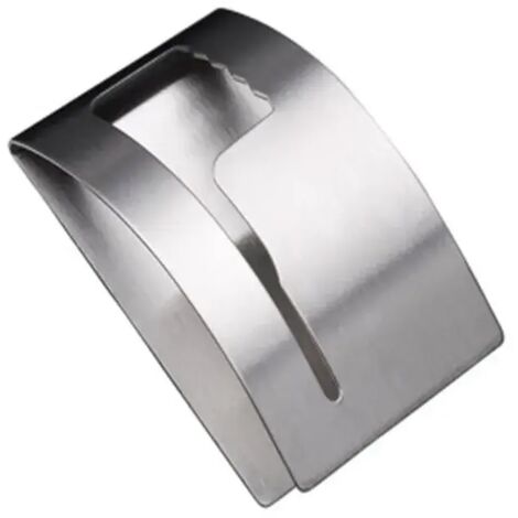 1 pieza Toallero de acero inoxidable con clip de gancho autoadhesivo, percha de tela para baño, montaje en pared, almacenamiento, tipo 2