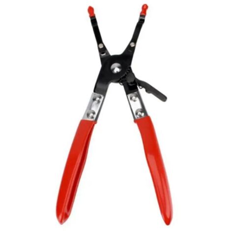 1 pince à souder en métal rouge d'environ 25,4 cm, pince à souder multifonction, pince d'aide au ramassage, outils à main avec poignées fermes pour entretien automobile outil de réparation