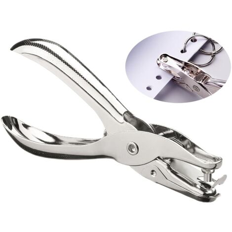 1 Pince perforatrice, Diamètre 3 mm, Métal, Pour papier et photos, Poignée ergonomique, Bureau et loisirs créatifs
