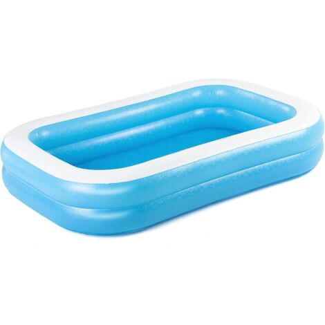 1 piscine gonflable bleue 262 x 175 x 51 cm, piscine pour enfants et adultes, adaptée aux jardins/fêtes