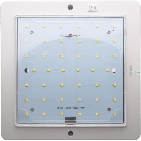 1 Plafonnier LED 9W 12V-24V Blanc Chaud Interrupteur Tactile Pour Caravane Bateau Camping-Car