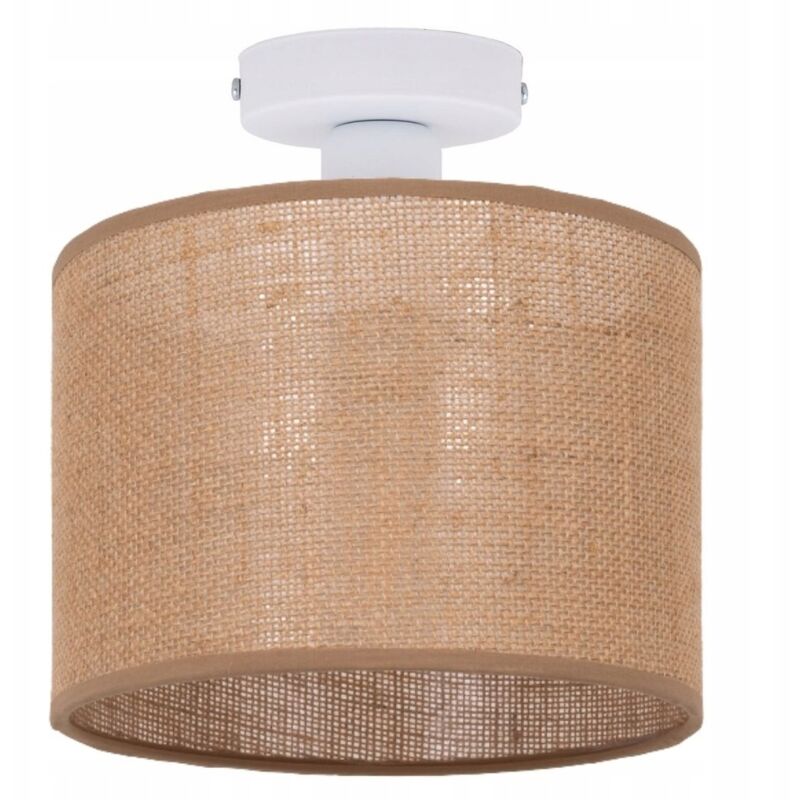 1-Plafonnier Plat, Abat-Jour Boho En Jute