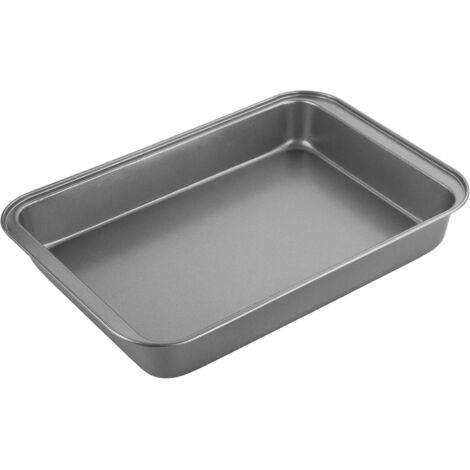 1 Plaque à four profonde, Acier carbone, Revêtement antiadhésif, 36,5 x 24,3 x 5 cm, Cuisson viandes légumes