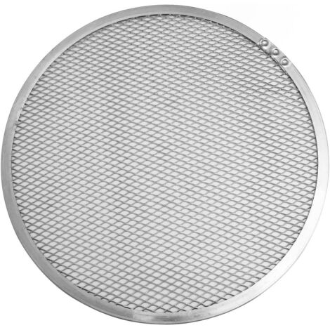 1 Plaque à pizza, Aluminium, Perforée, 30 cm, Résistante 350°C, Cuisson four