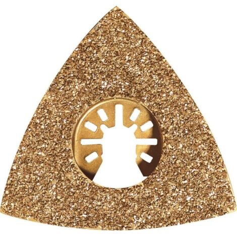 1 - Plaque abrasive - Carbure - Accessoire universel - Pour bois et maçonnerie - Outil oscillant - Triangulaire