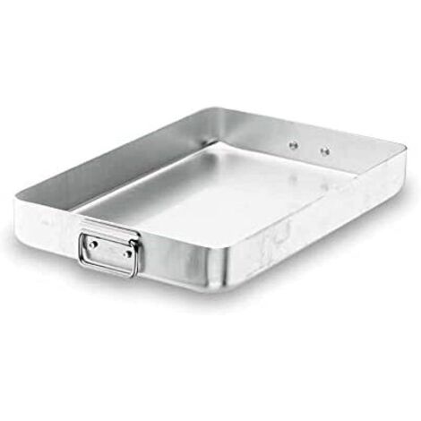 1 Plat à rôtir, Acier inoxydable, 65 cm, Argenté, Pour cuisine professionnelle