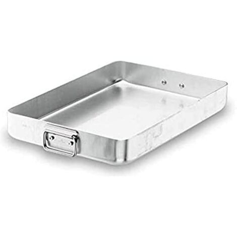 1 Plat à rôtir, aluminium, poignées rabattables, 70 cm, pour four