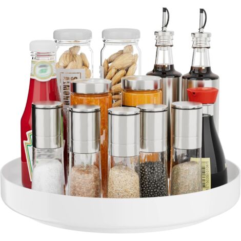 1 Plateau Tournant Métal 27,9 Cm Rotation 360° Pour Cuisine Salle De Bain Rangement
