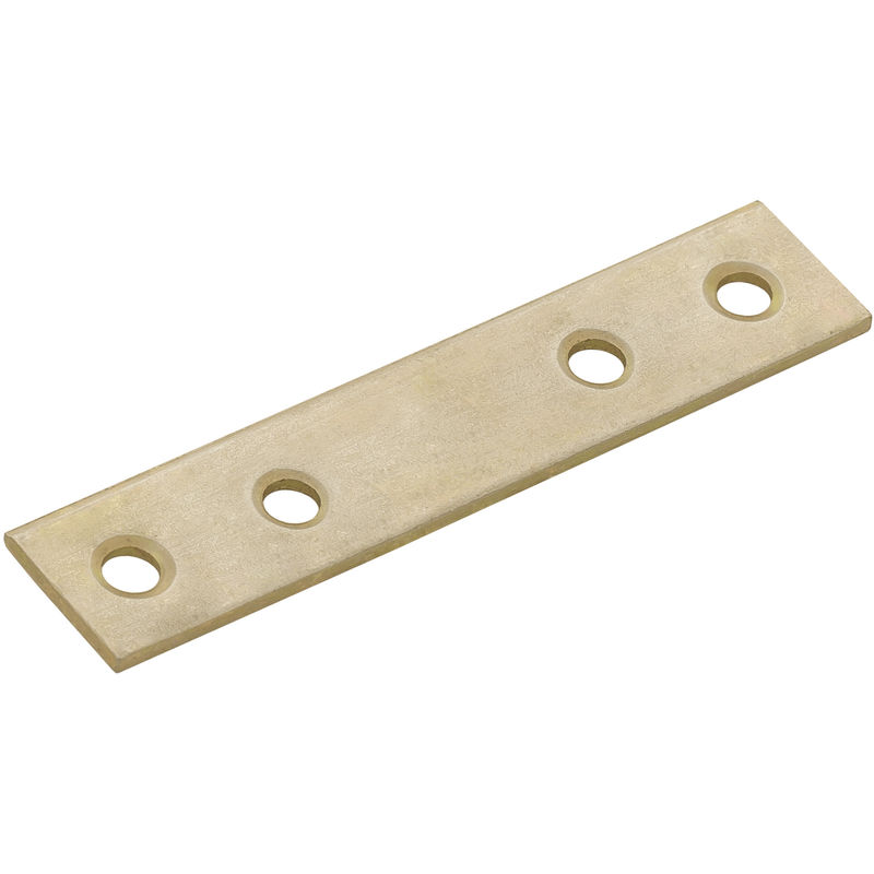 

1 pletina galvanizada amarillo, medidas de 75x15mm