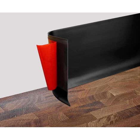 1 Plinthe Souple Autoadhésive PVC 3,5m, Bande Décorative 8cm Largeur 2mm Épaisseur Pour Cuisine Salle De Bain