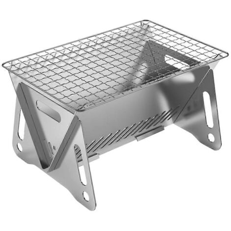 1. Poêle de camping en acier inoxydable, réchaud à bois portable pour barbecue et pique-nique, cuisson extérieure légère, efficace et écologique. (137 caractères)
