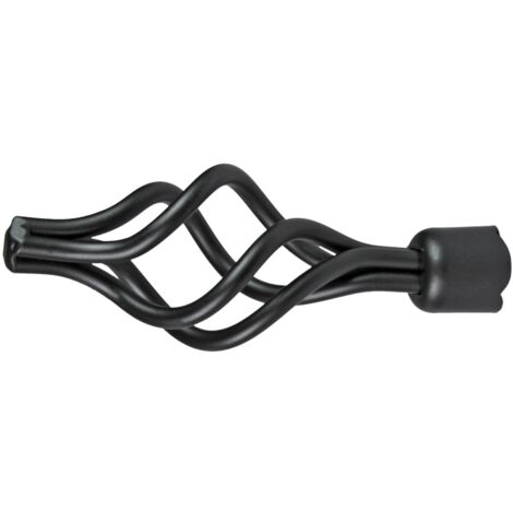 1 pomolo ciorciola nero terminale per tubo diametro 20 mm
