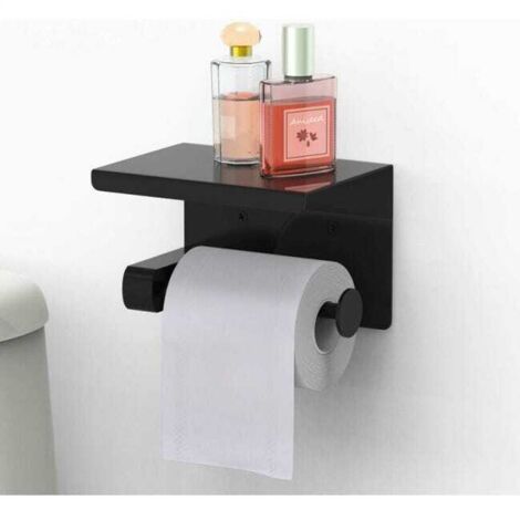 1 portarotolo di carta igienica, senza bisogno di forare, dispenser di carta igienica, autoadesivo e da parete per il bagno