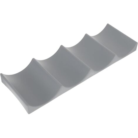 1 porte-bouteilles empilable en plastique pour réfrigérateur, tapis de rangement pour bouteilles, porte-bouteilles pour réfrigérateur de cuisine, gris